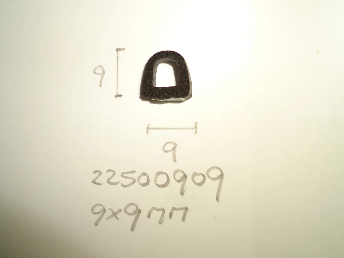Mosrubber D-profiel 9x9mm ZKL - Dsc03817 - 22500909