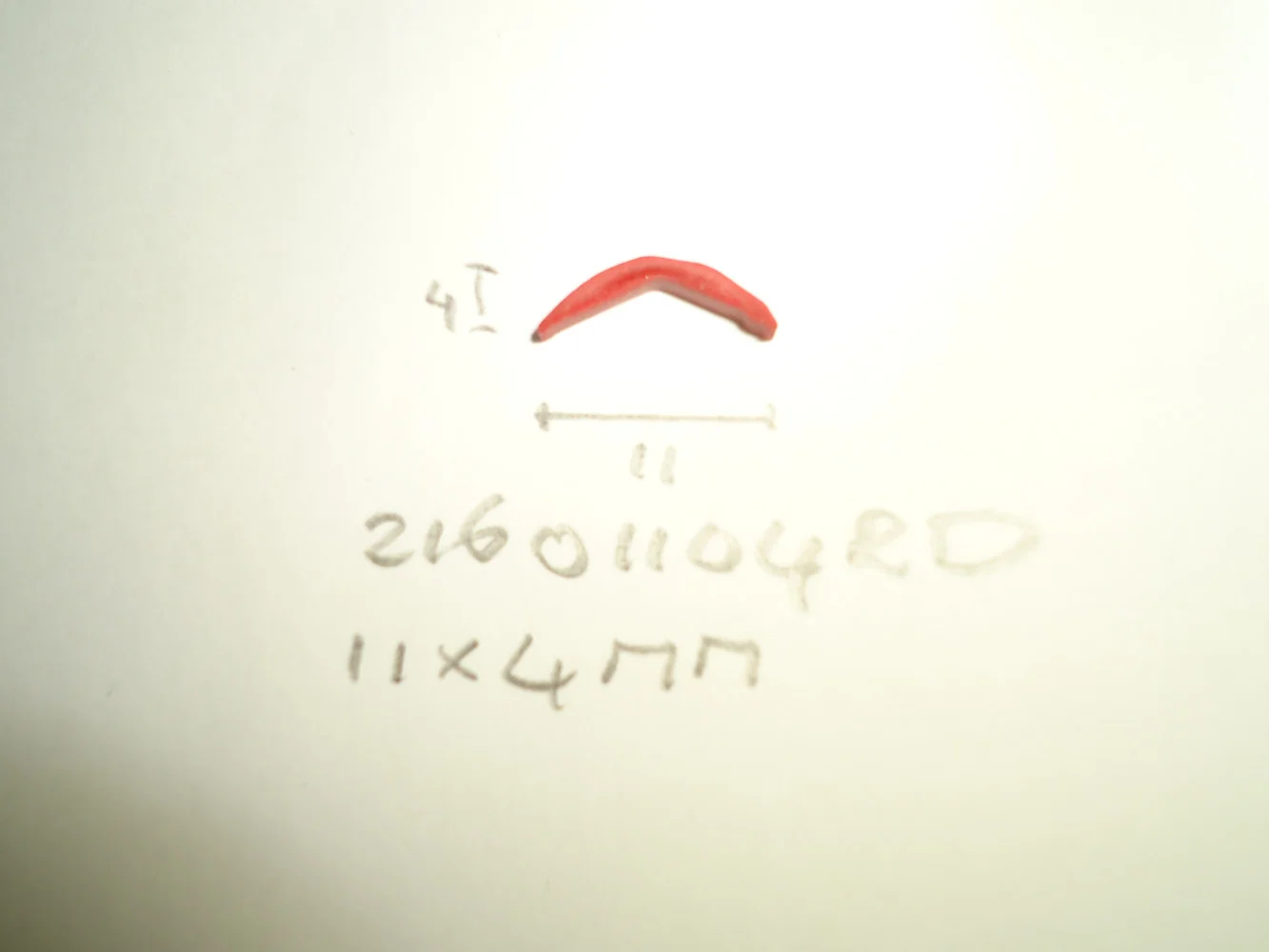Inlegbies 11x4mm rood - Dsc04281 - 21601104RD
