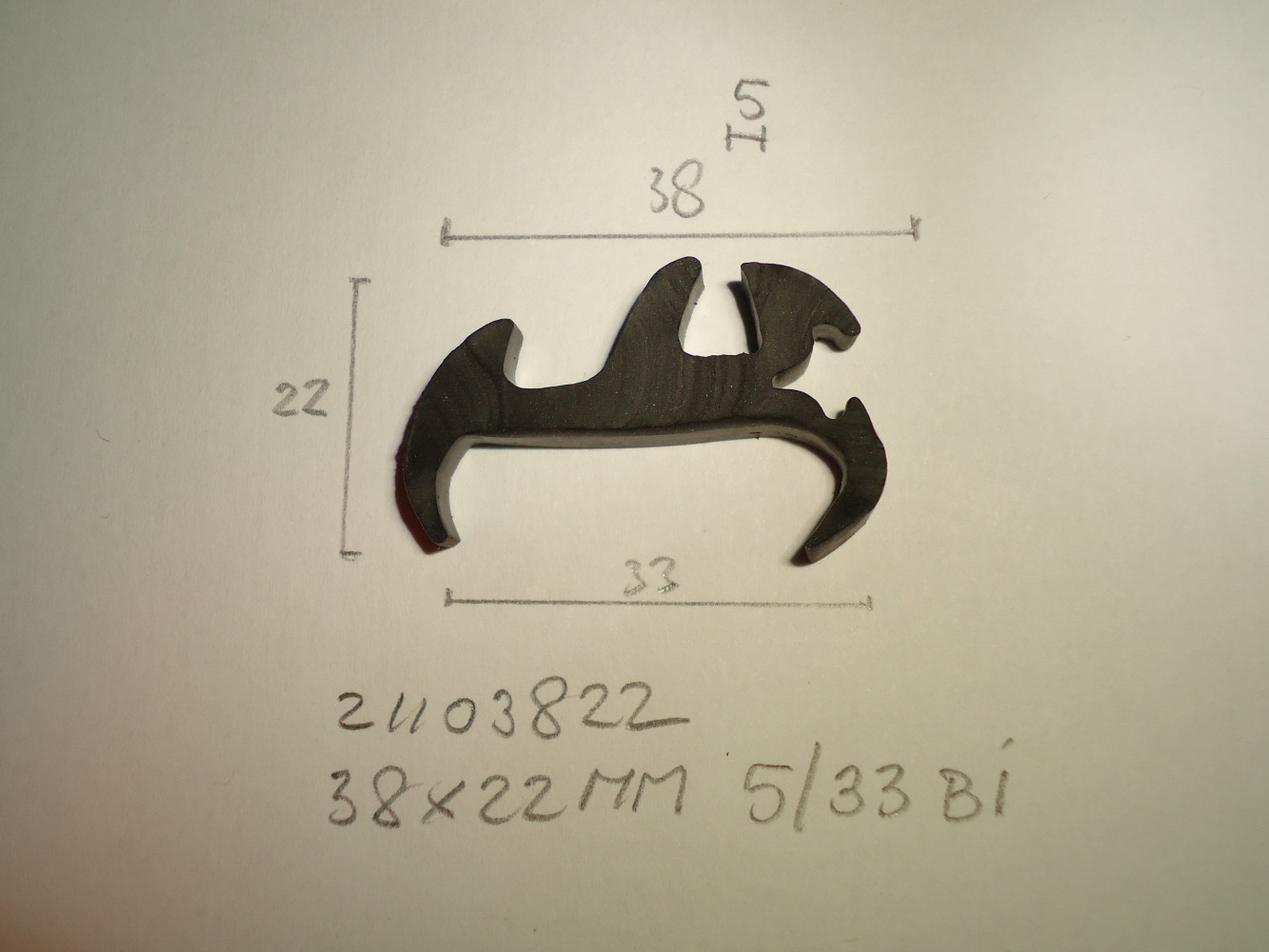 H-profiel 38x22mm 5/33mm bi - Dsc04469 - 21103822