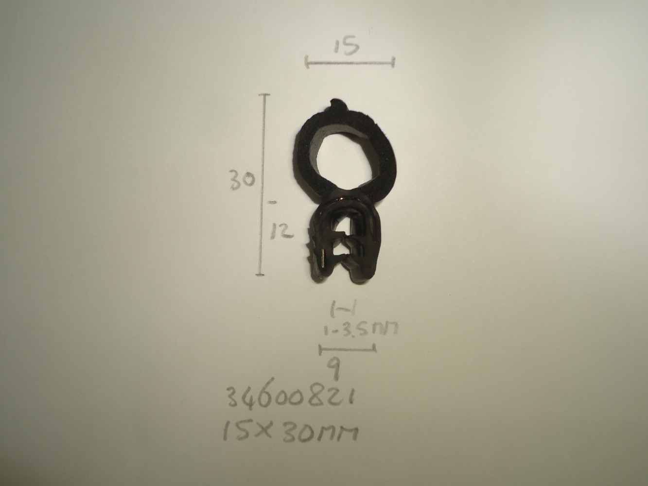 Klemprofiel mosrubber kamer 15x30mm - Dsc04690 - 34600821