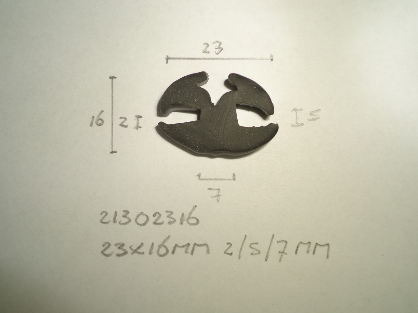 Raamrubber 23x16mm 2/5/7mm - Dsc05244 - 21302316
