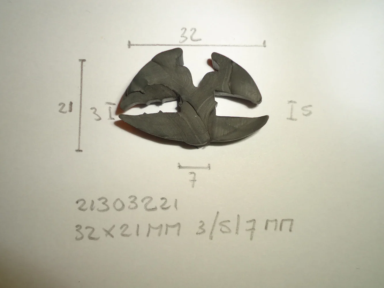 Raamrubber 32x21mm 3/5/7/mm - Dsc05265 - 21303221