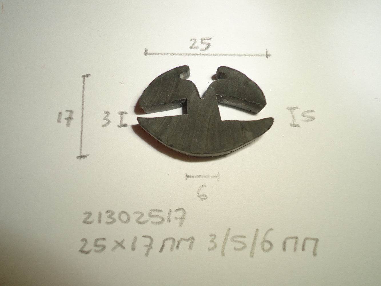 Raamrubber 25x17mm 3/5/6/mm - Dsc05280 - 21302517