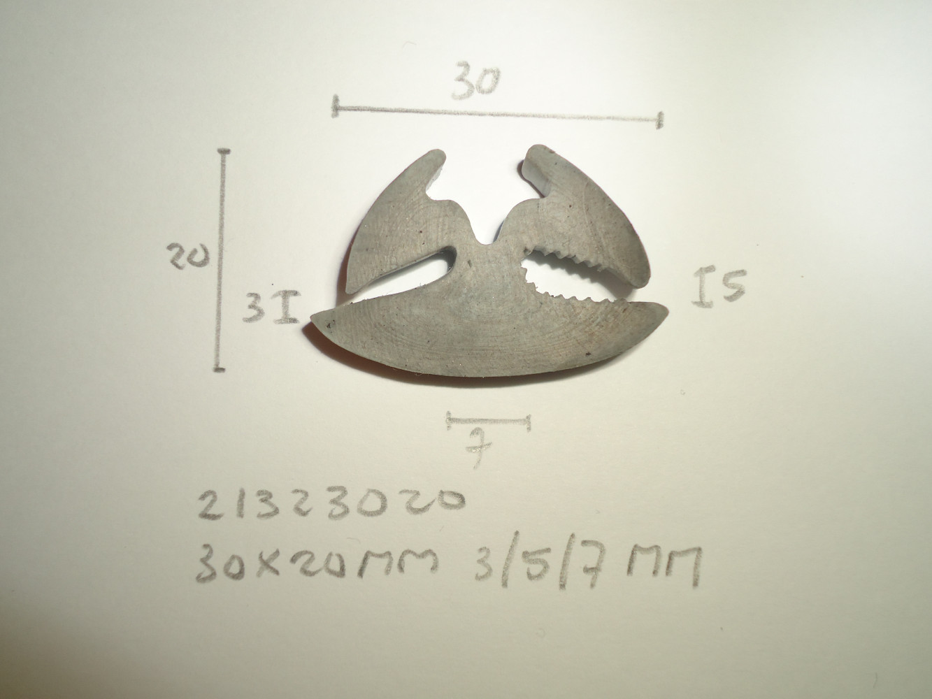 Raamrubber 30x20mm 3/5/7mm - Dsc05282 - 21323020