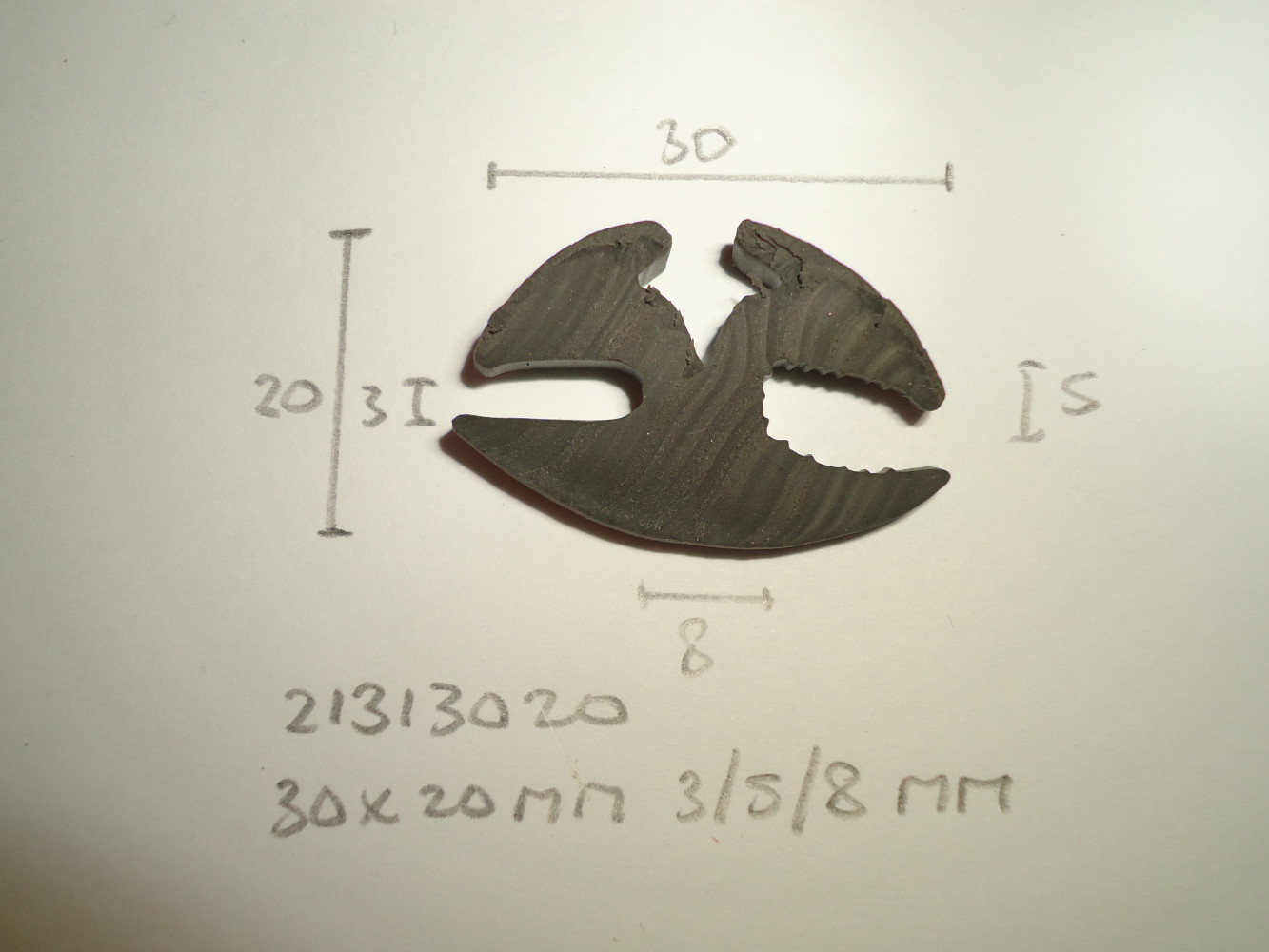 Raamrubber 30x20mm 3/5/8mm - Dsc05286 - 21313020