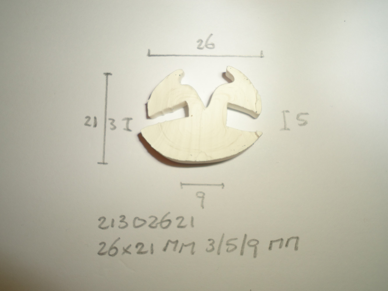 H- profiel 26x21mm 3/5/9mm - Dsc05293 - 21302621WT