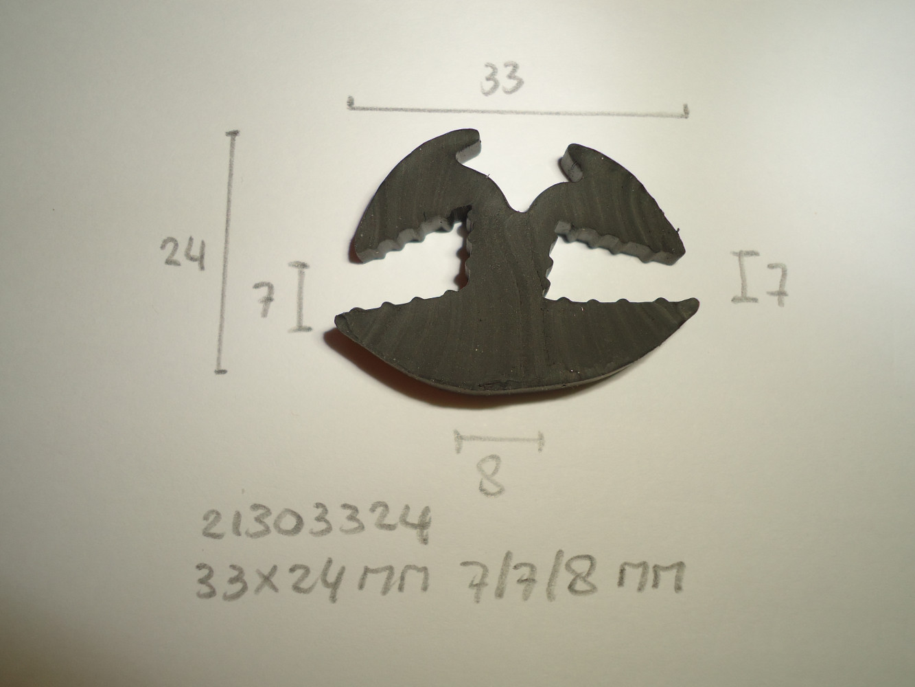 Raamrubber 33x24mm 7/7/8mm - Dsc05327 - 21303324