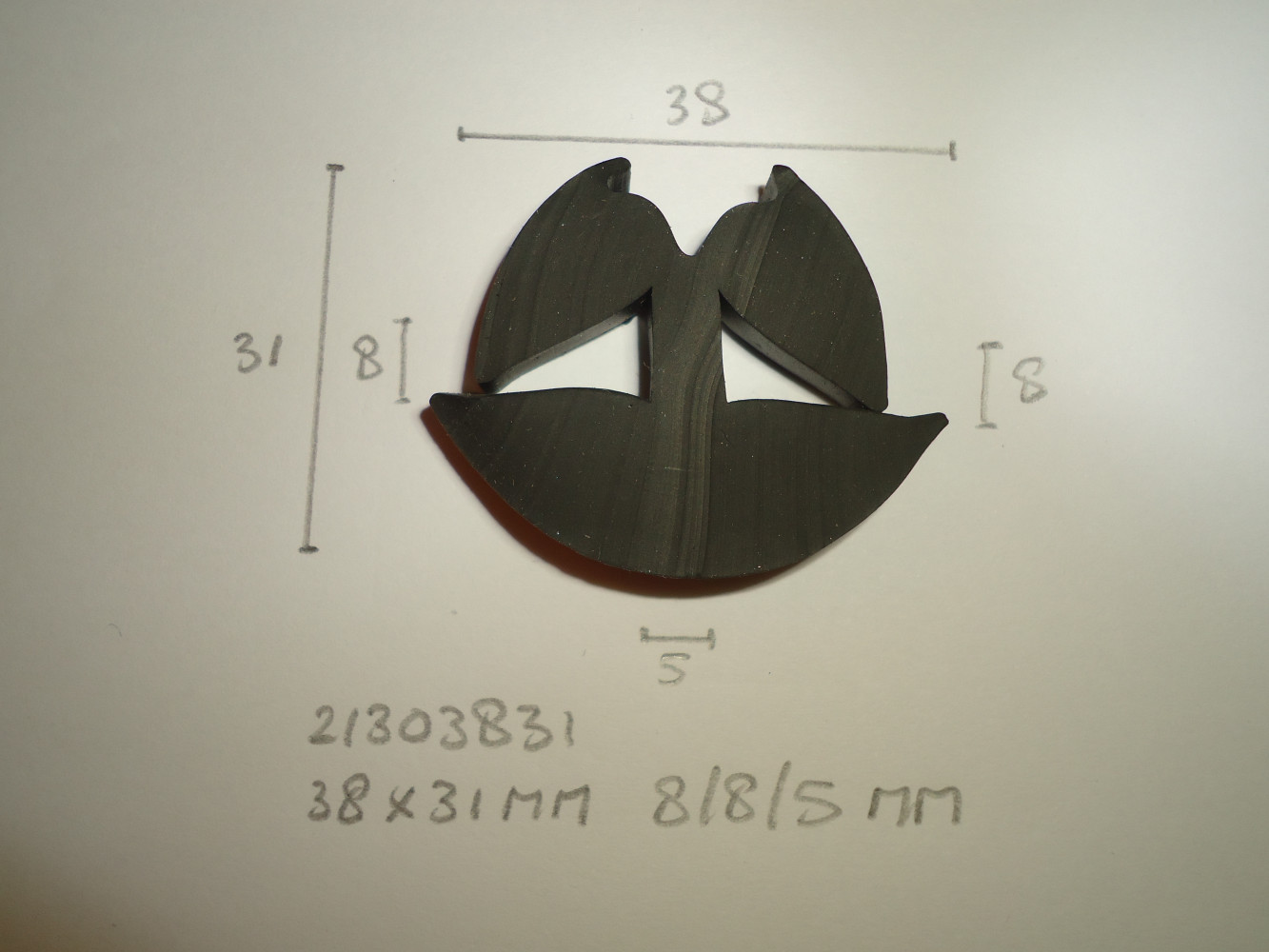 Raamrubber 38x31mm 8/8/5mm - Dsc05328 - 21303831
