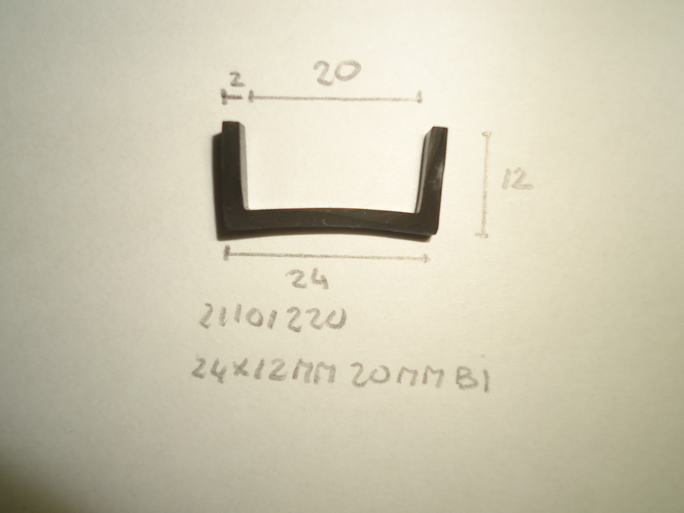 U- profiel 24x12mm 20mm bi - Dsc05850 - 21101220