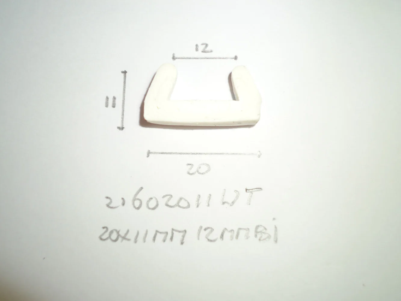 Onderlegbies 20x11mm 12mm bi 50&ordm; sh - Dsc05880 - 21602011WT