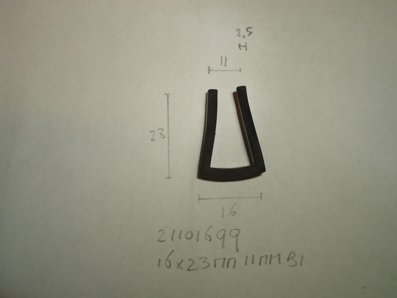 U- profiel 16x23mm 11mm bi - Dsc06139 - 21101699