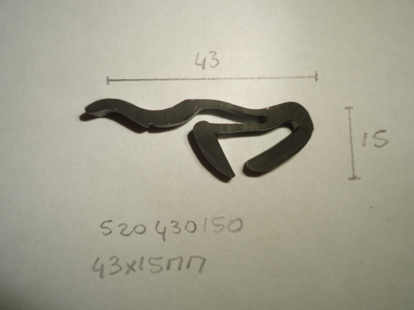 Spatbord rubber 43x15mm - Dsc06225 - 520430150