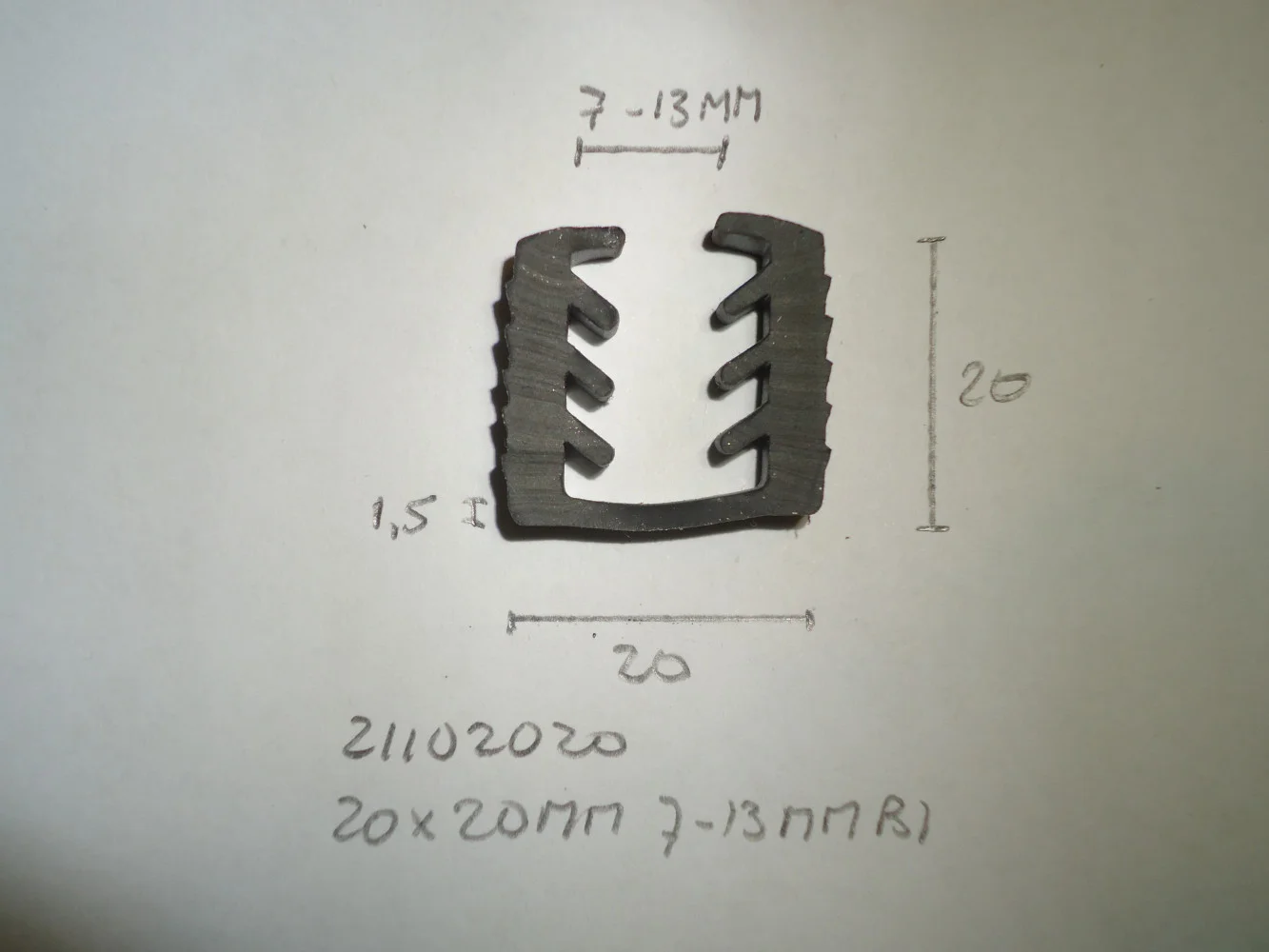 Dubbelglasprofiel 20x20mm 7-13mm bi - Dsc06869 - 21102020