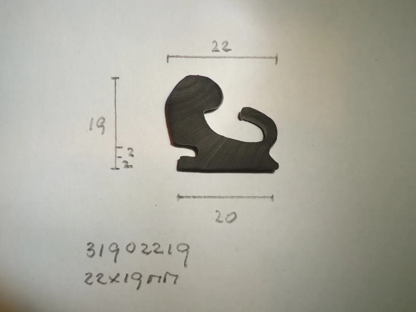 Dichtingsrubber 22x19mm - Dsc07131 - 31902219
