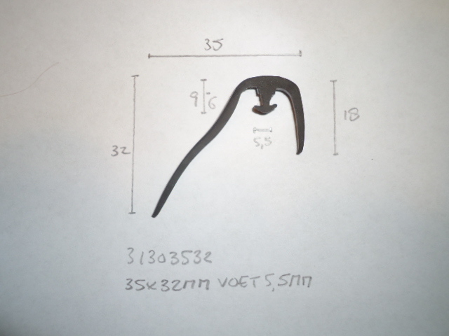 Nokrubber 35x32mm voet 5.5mm - Dsc08380 - 31303521