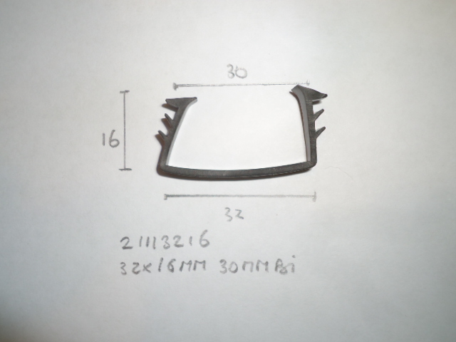 Dubbelglas rubber 32x16mm 30mm bi - Dsc09377 - 21113216